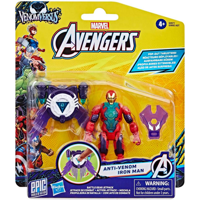 Hasbro Marvel Avengers Figure Anti-Venom Iron Man with Battle Gear 10cm G0971