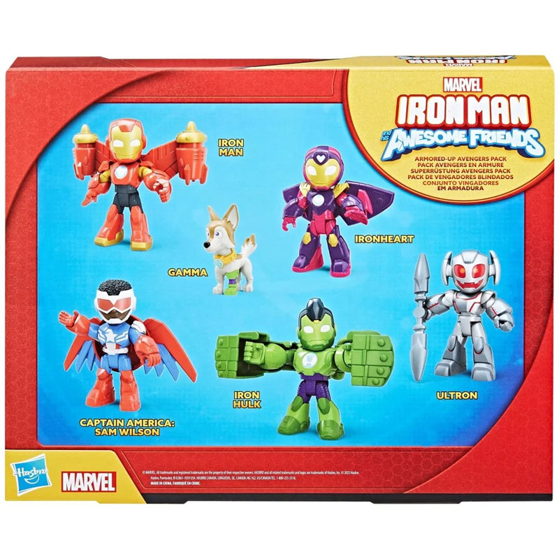 Hasbro Marvel Iron Man and His Awesome Friends Armored Up Avengers 6-Pack G1255