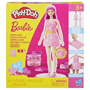 Hasbro Play-Doh Barbie Designer Hearts and Hair Doll 30cm Set