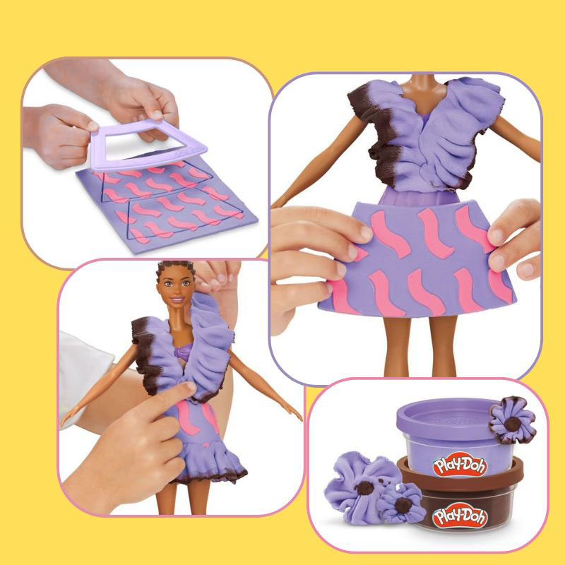 Hasbro Play-Doh Barbie Designer Fashionista Ruffles Doll 30cm Set