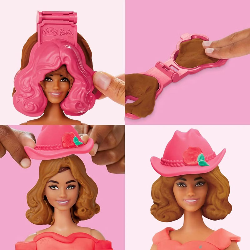 Hasbro Play-Doh Barbie Designer Florals & Fringe Doll 30cm Set