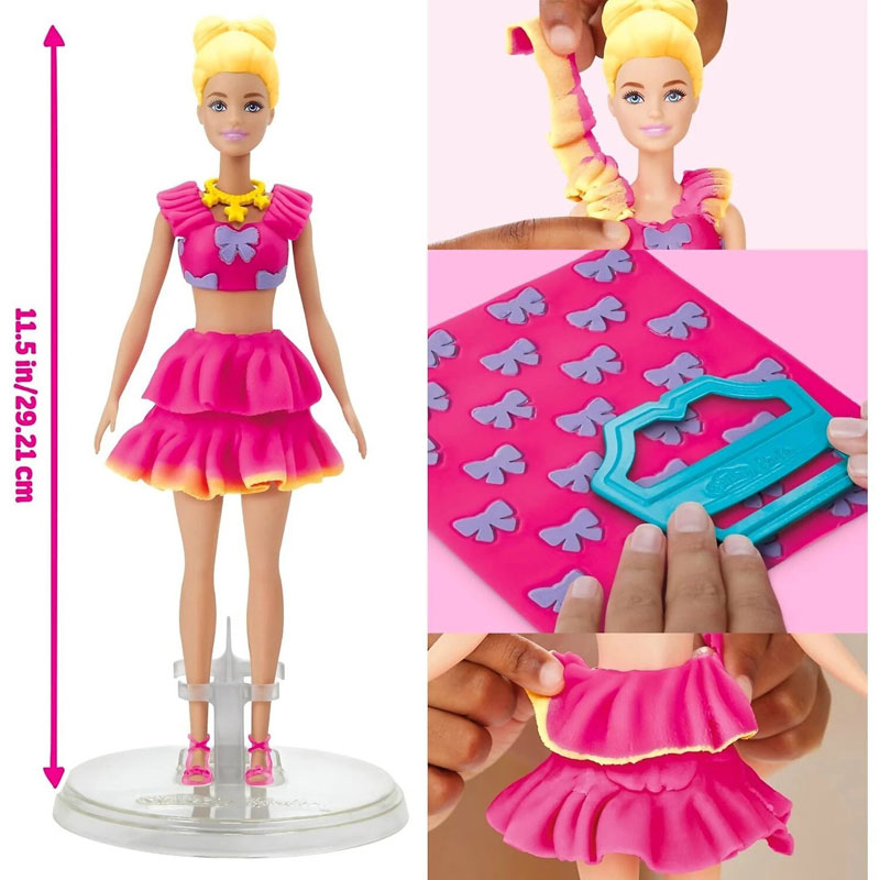 Hasbro Play-Doh Barbie Designer Ruffles & Bows Doll 30cm Set