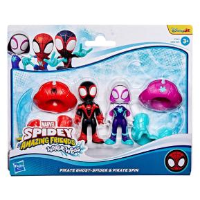 Hasbro Marvel Spidey And His Amazing Friends Water-Webs Pirate Ghost-Spider & Pirate Spin