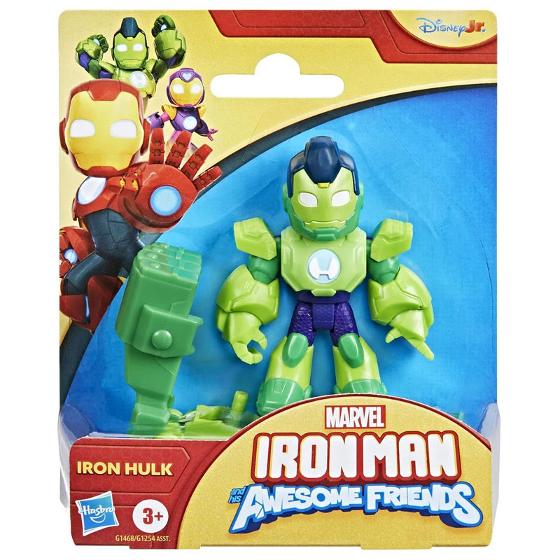 Hasbro Marvel Iron Man and his Awesome Friends Hulk Φιγούρα 7 cm & Αξεσουάρ G1468