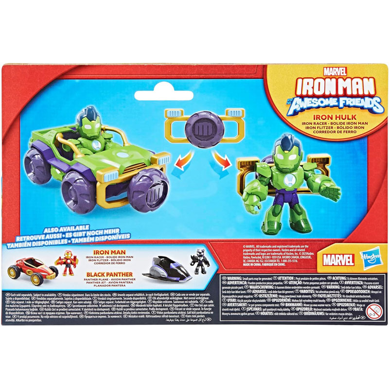 Hasbro Marvel Iron Man and His Awesome Friends Iron Hulk & Iron Racer