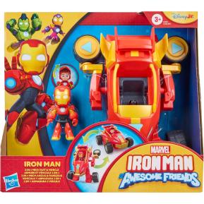 Hasbro Marvel Iron Man and His Awesome Friends Iron Man 2-in-1 Mech Suit & Vehicle