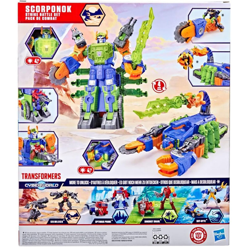 Hasbro Transformer Cyberworld Scorponok Strike Battle Action Figure Playset G1659
