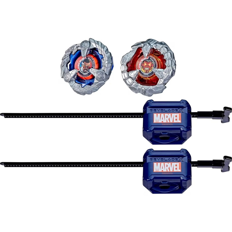 Hasbro Beyblade X Marvel Collab Multipack Captain America 4-70GB vs Red Hulk 1-80R