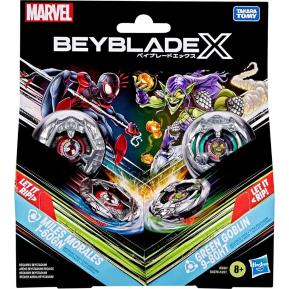 Hasbro Beyblade X Marvel Collab Multipack Miles Morales 1-60GN vs Green Goblin 9-80HT
