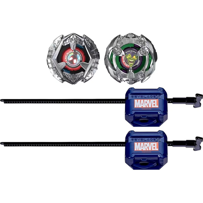 Hasbro Beyblade X Marvel Collab Multipack Miles Morales 1-60GN vs Green Goblin 9-80HT