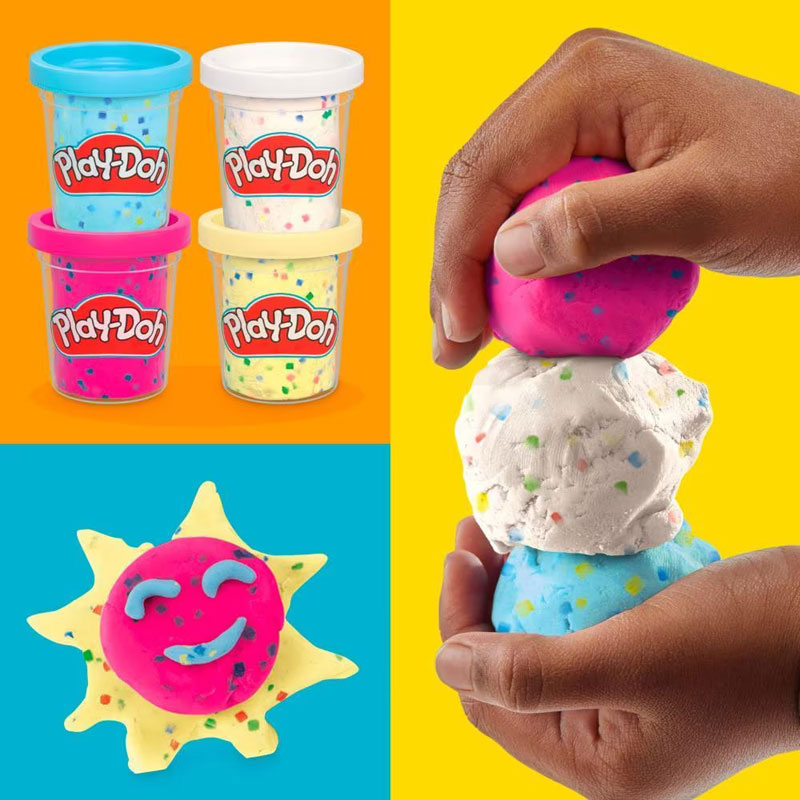 Hasbro Play-Doh Specialty Compound 4 Pack - Confetti G1736