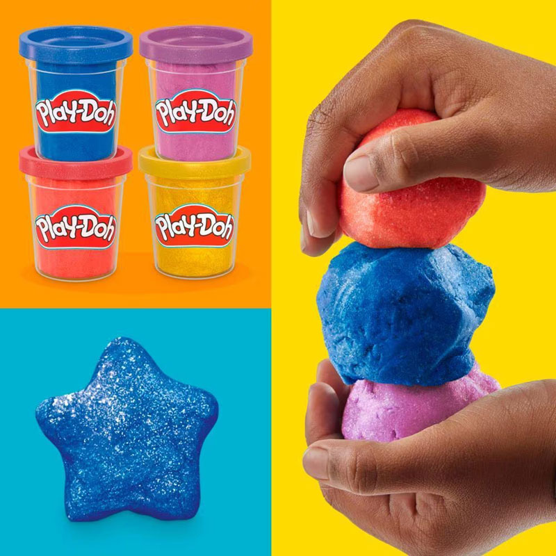 Hasbro Play-Doh Specialty Compound 4 Pack - Metallic Shine G1737