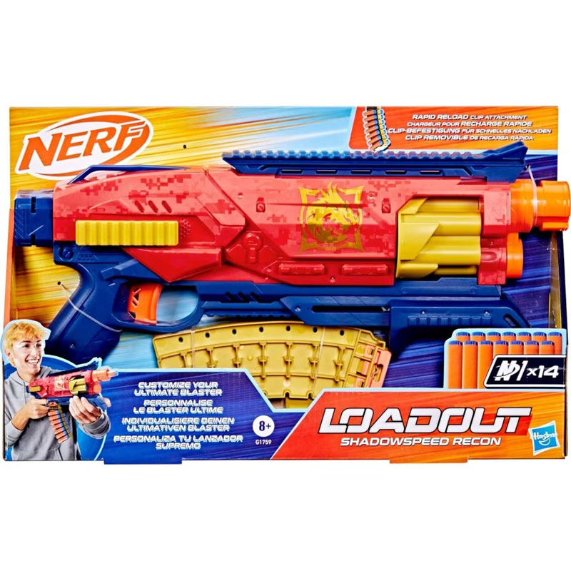 Hasbro Nerf Loadout Shadowspeed Recon Blaster και 14 N1 Darts G1759