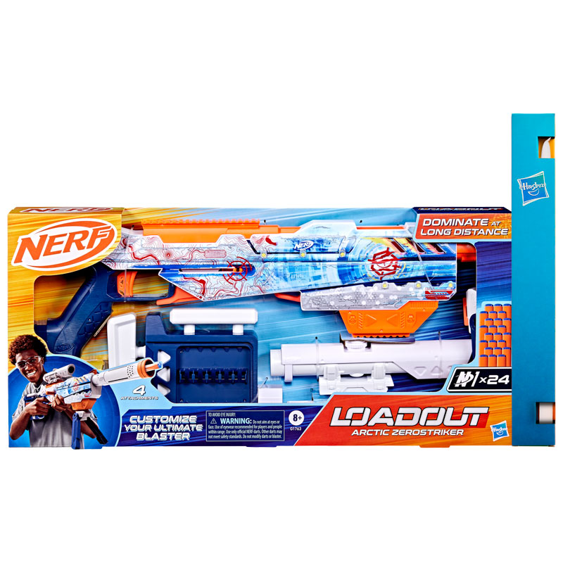 Λαμπάδα Hasbro Nerf Loadout Arctic Zerostriker Blaster & N1 Darts G1763