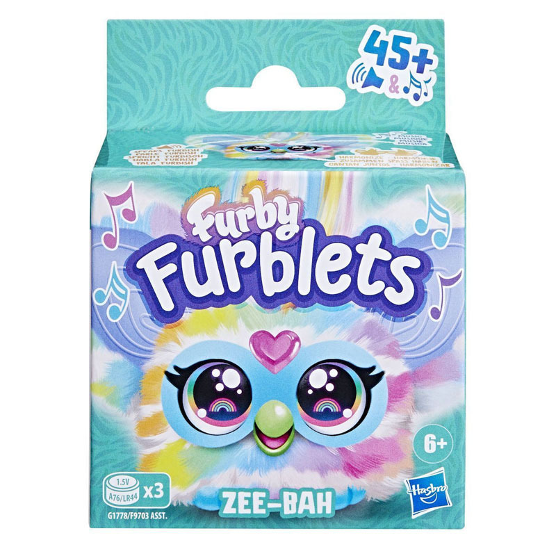Hasbro Λούτρινο Furby Furblets Zee-Bah Rainbow Zebra Mini Electronic 5cm