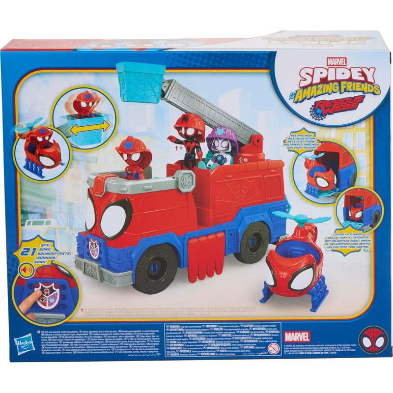 Hasbro Marvel Spidey and His Amazing Friends Rescue Webs Firetruck G1992