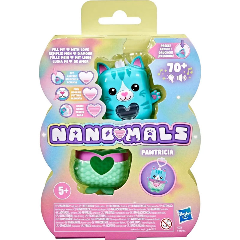Hasbro Nano-mals Ηλεκτρονικό Κατοικίδιο Τσέπης - Pawtricia The Blue Kitty