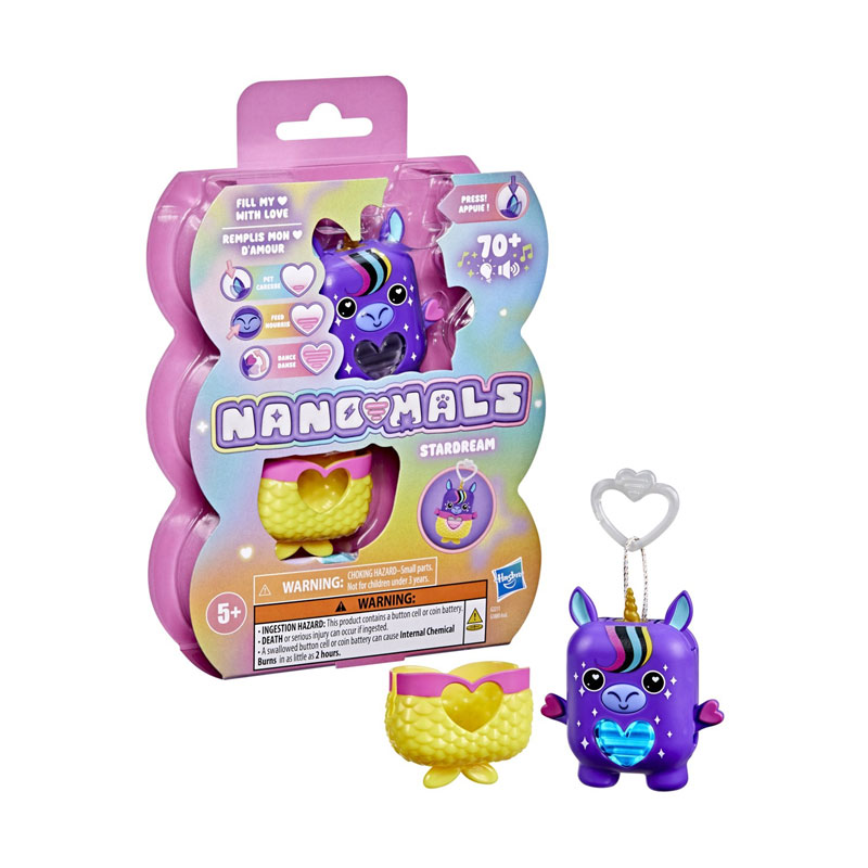 Hasbro Nano-mals Ηλεκτρονικό Κατοικίδιο Τσέπης - Stardream Midnight Unicorn