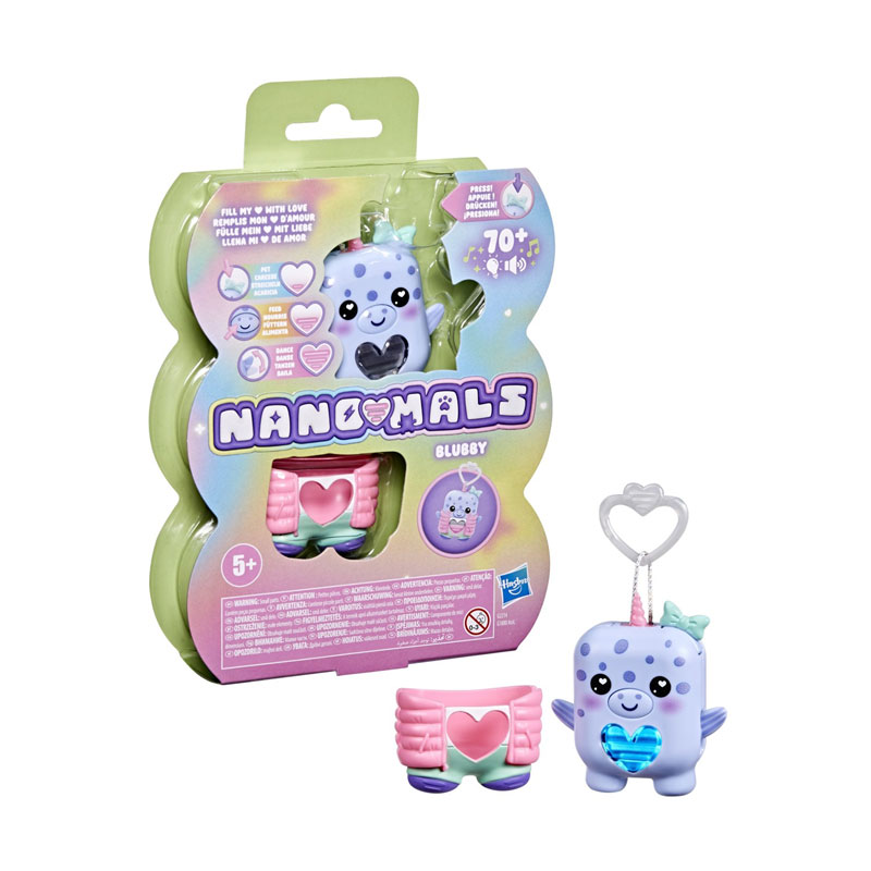Hasbro Nano-mals Ηλεκτρονικό Κατοικίδιο Τσέπης - Blubby Blue Narwhal