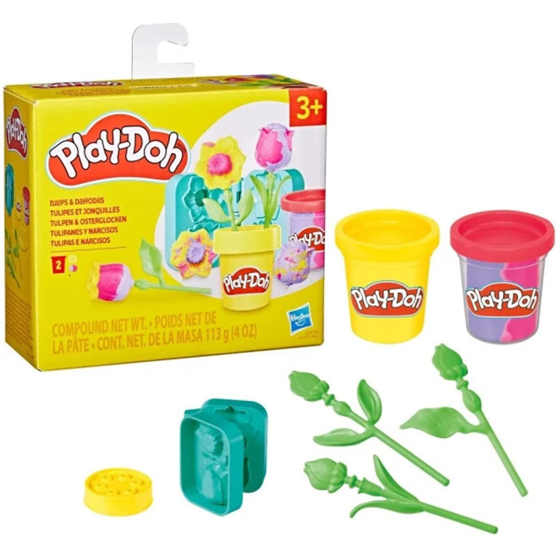 Hasbro Play-Doh Lil Flowers Tulips & Daffodils
