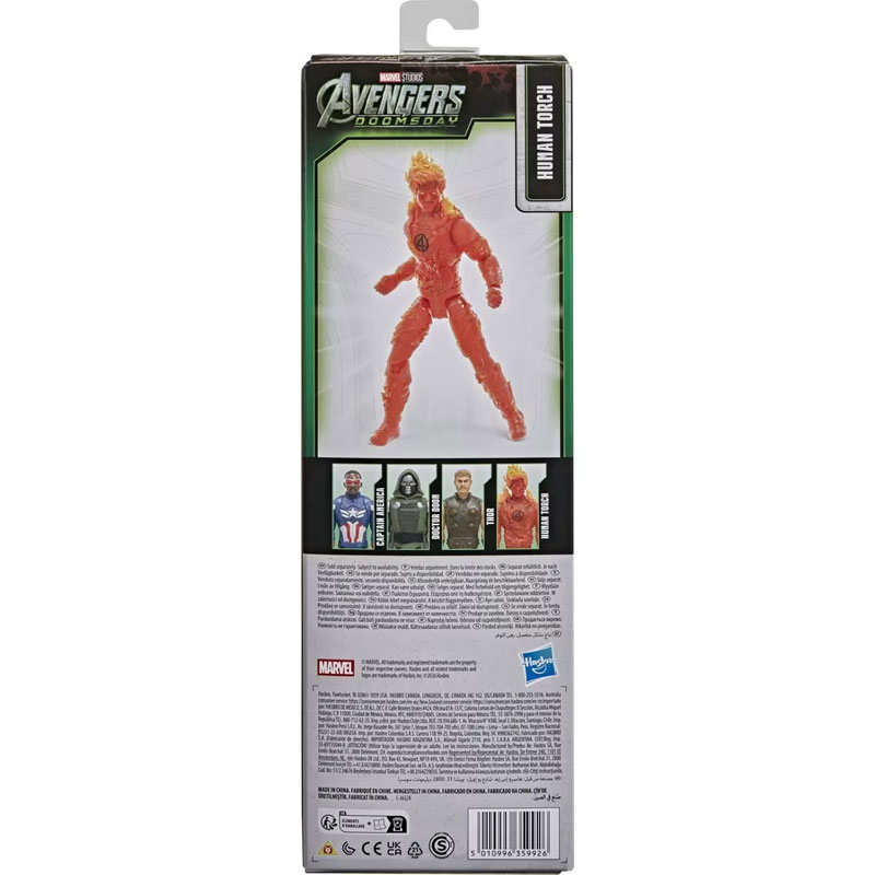 Hasbro Marvel Studios Avengers Doomsday Titan Series Φιγούρα Δράσης Human Torch 30cm