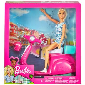 Mattel Barbie Scooter & Doll GBK85