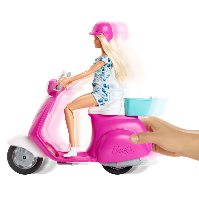 Mattel Barbie Scooter & Doll GBK85