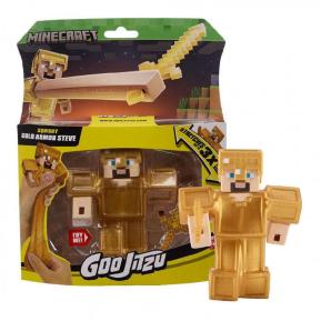 Giochi Preziosi Goo Jit Zu Stretchy Φιγούρα Minecraft 12cm Gold Armor Steve