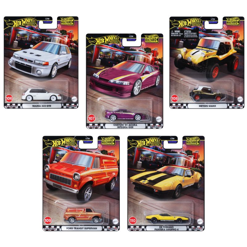 Mattel Hot Wheels Αυτοκινητάκι Premium Boulevard 1:64 Σετ 5 #106-110