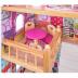 Globo SirWood Ξύλινο Επιπλωμένο Τριώροφο Σπίτι 60x90x30cm 40820