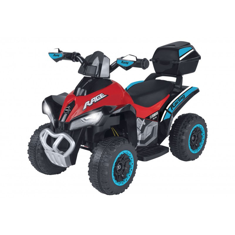 Spidko Ηλεκτροκίνητη Μηχανή Γουρούνα B/O QUAD 6V 4.5AH 1X15W MOTOR 78.5x40.5x46CM Red 41340