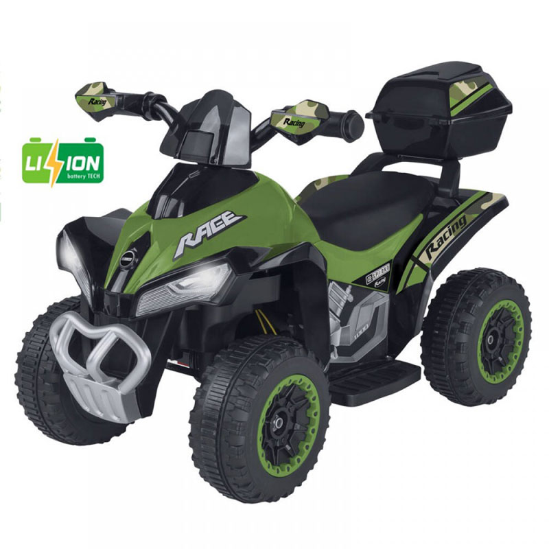 Spidko Ηλεκτροκίνητη Μηχανή Γουρούνα B/O QUAD 8.4V 4.5AH 1X15W MOTOR Green 42900