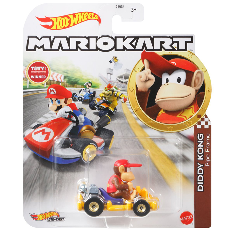 Mattel Hot Wheels Super Mario Kart Αυτοκινητάκι Diddy Kong