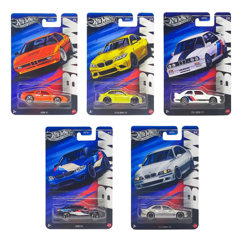 Mattel Hot Wheels Συλλεκτικά Αυτοκινητάκια Silver Series BMW Σετ των 5 (1-5)