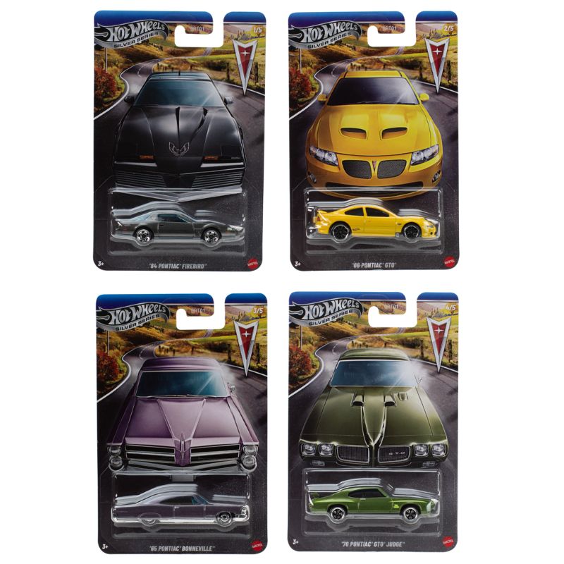 Mattel Hot Wheels Συλλεκτικά Αυτοκινητάκια Silver Series Pontiac Σετ των 4 (1-4)