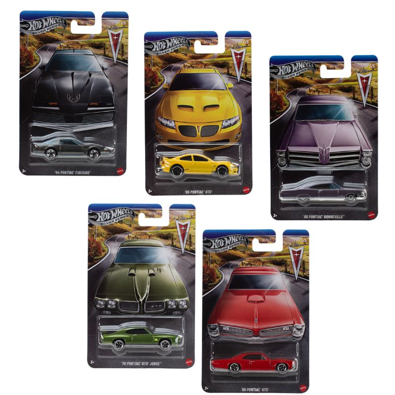 Mattel Hot Wheels Συλλεκτικά Αυτοκινητάκια Silver Series Pontiac Σετ των 5 (1-5)