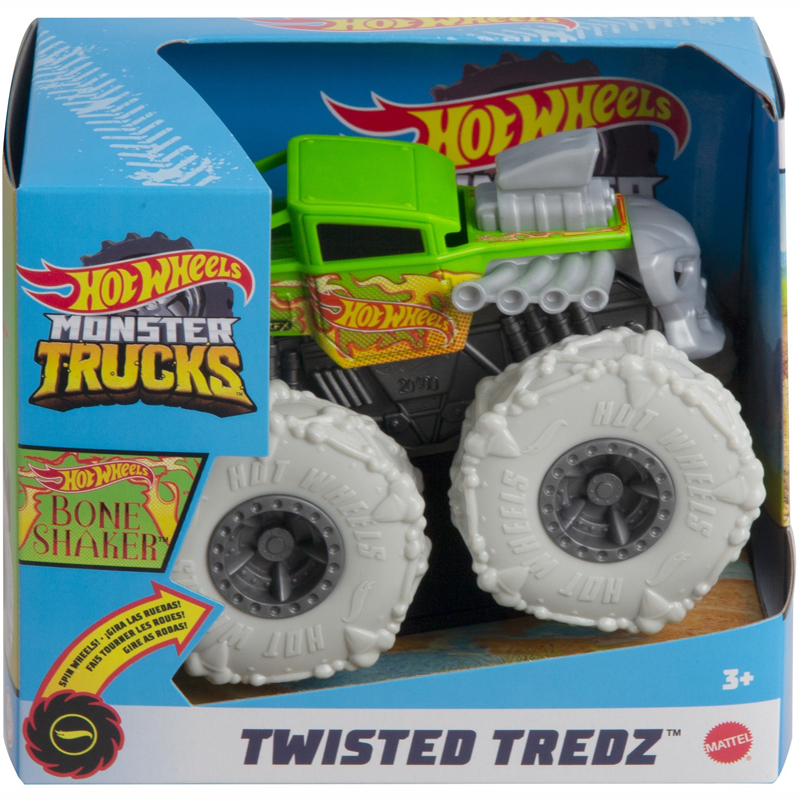 Mattel Hot Wheels Monster Trucks Twisted Tredz Bone Shaker 1:43
