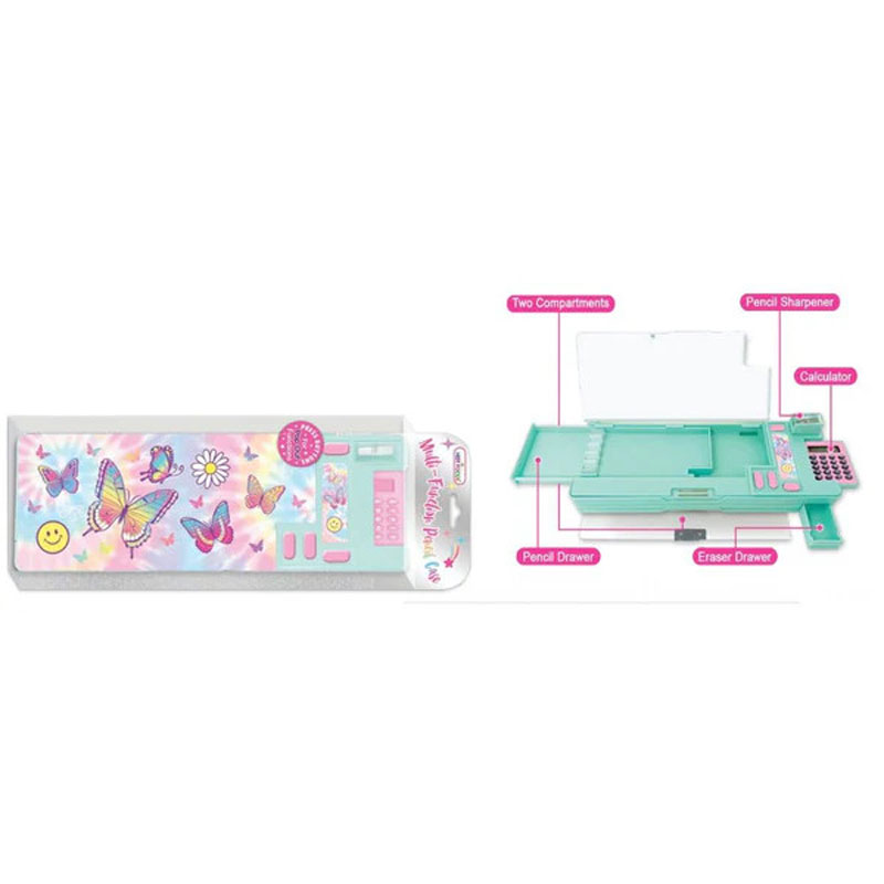 Hot Focus Multi-Function Pencil Case Tie Dye Butterfly HF295TB