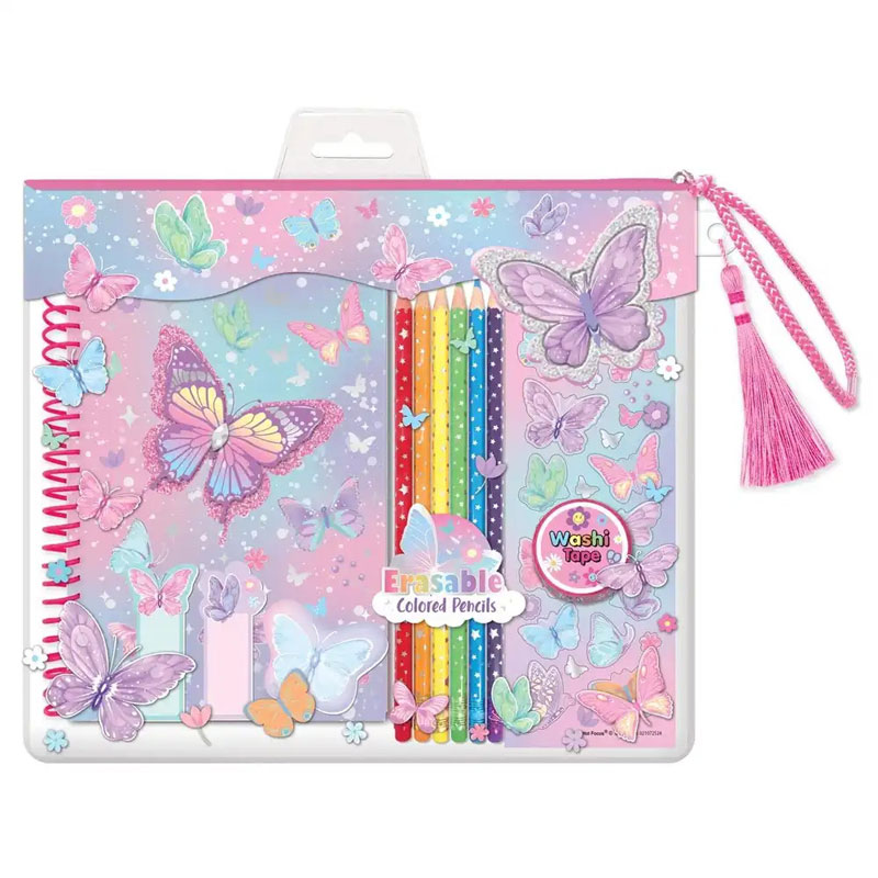 Hot Focus Coloring Journal Erasable Color Magic Groovy Flower Set HF324TB