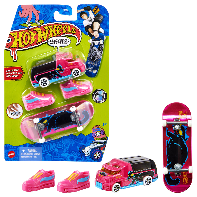 Mattel Hot Wheels Skate, Παπούτσια & Αυτοκινητάκι Animal Attack & HW Rapid Response