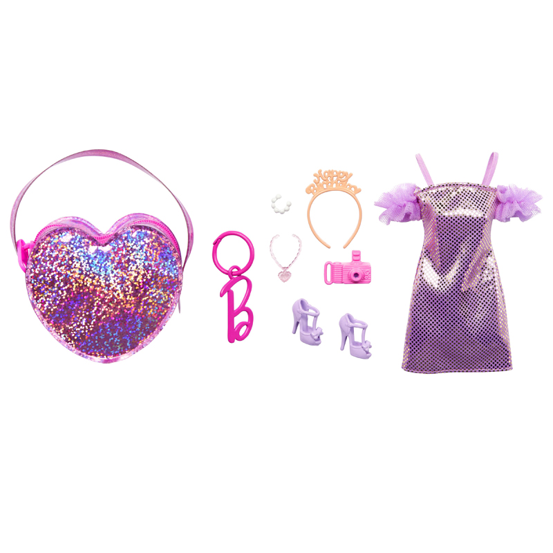 Mattel Barbie® Fashions Τσαντάκι & Μόδες Βραδινό Φόρεμα