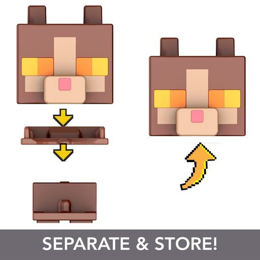 Mattel Minecraft -Mob Head Μίνι Φιγούρα Stray Cat