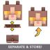 Mattel Minecraft -Mob Head Μίνι Φιγούρα Stray Cat
