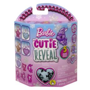 Mattel Barbie Cutie Reveal Τσαντάκι Winter Sparkle Purse 2 Λευκό