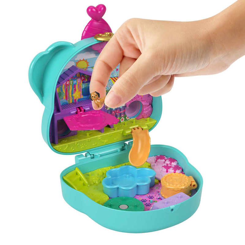 Mattel Polly Pocket Μίνι Ο Κόσμος της Polly Σετ Doggy Birthday Bash Compact