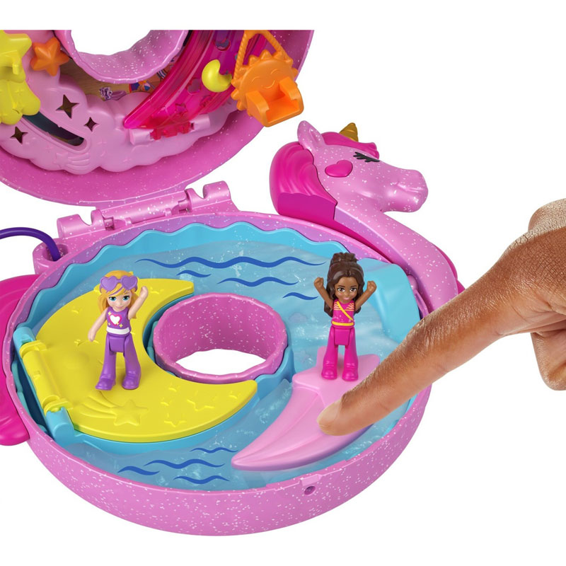 Mattel Polly Pocket Μίνι Ο Κόσμος της Polly Σετ Sparkle Cove Adventure Unicorn Floatie Compact