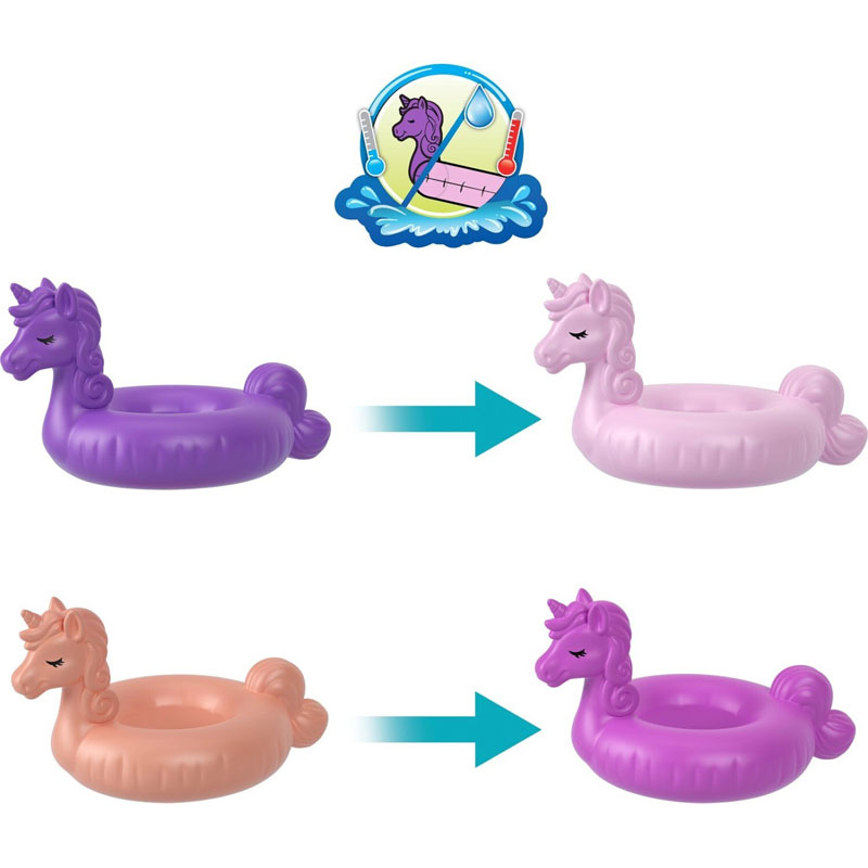Mattel Polly Pocket Μίνι Ο Κόσμος της Polly Σετ Sparkle Cove Adventure Unicorn Floatie Compact