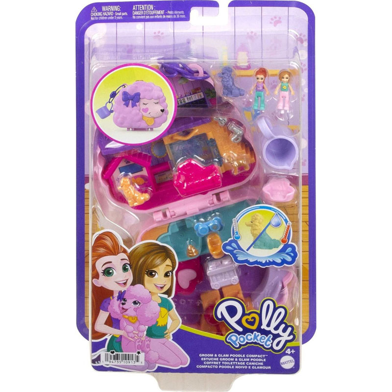 Mattel Polly Pocket Μίνι Ο Κόσμος της Polly Σετ Groom & Glam Poodle Compact