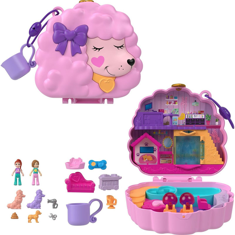 Mattel Polly Pocket Μίνι Ο Κόσμος της Polly Σετ Groom & Glam Poodle Compact