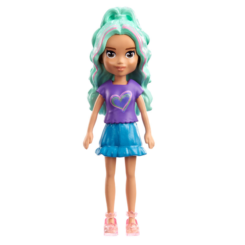 Mattel Polly Pocket Κούκλα με αξεσουάρ - Τιρκουάζ μαλλιά
